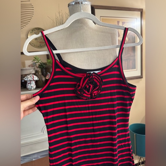 LOVERS AND FRIENDS Carmen Midi Dress in Black & Red Stripe size S - Picture 11 of 15